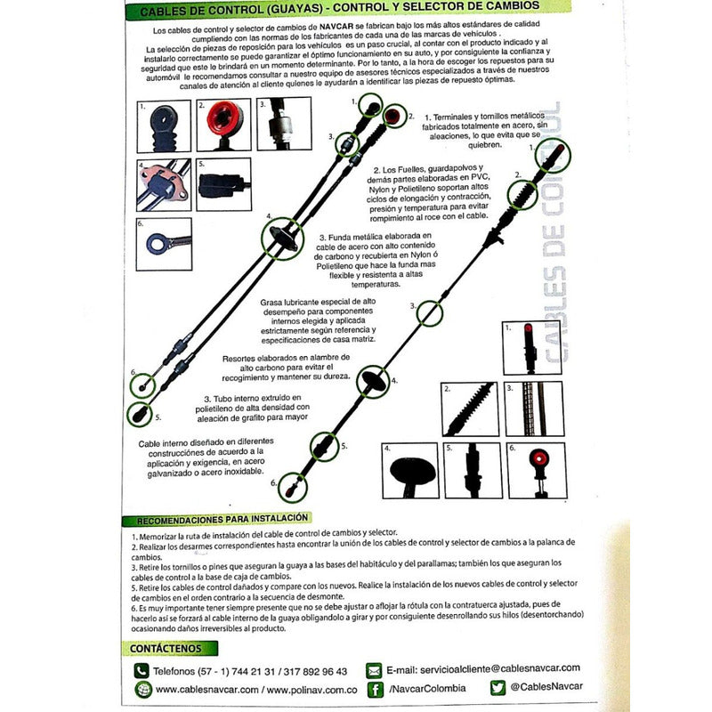 Chicote Palanca Velocidades Chevy Automatico Navcar 2157